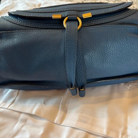 Vintage Chloe "Marcie" Bag in Cobalt Blue Leather - Picture 4 of 9